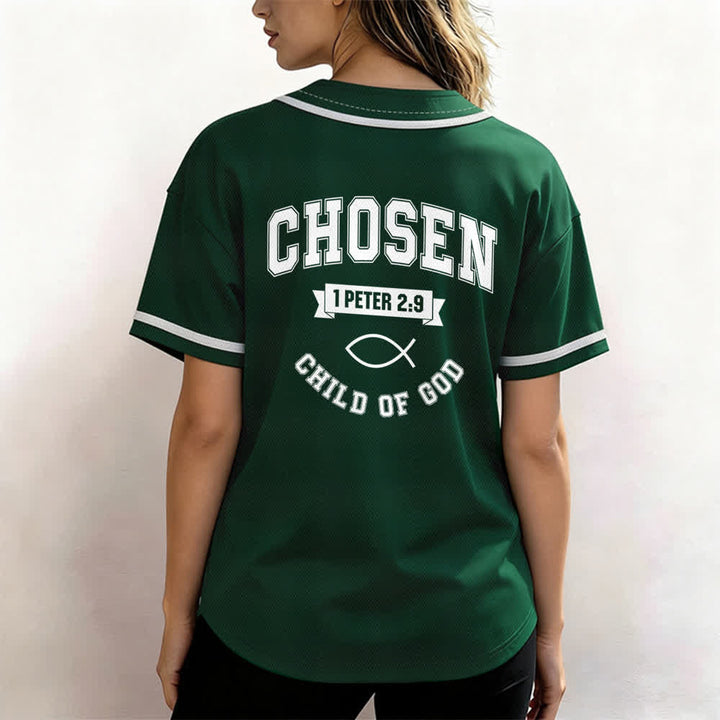 Christianartworkshop Team Jesus Chosen Mesh Baseball Jersey - image 24