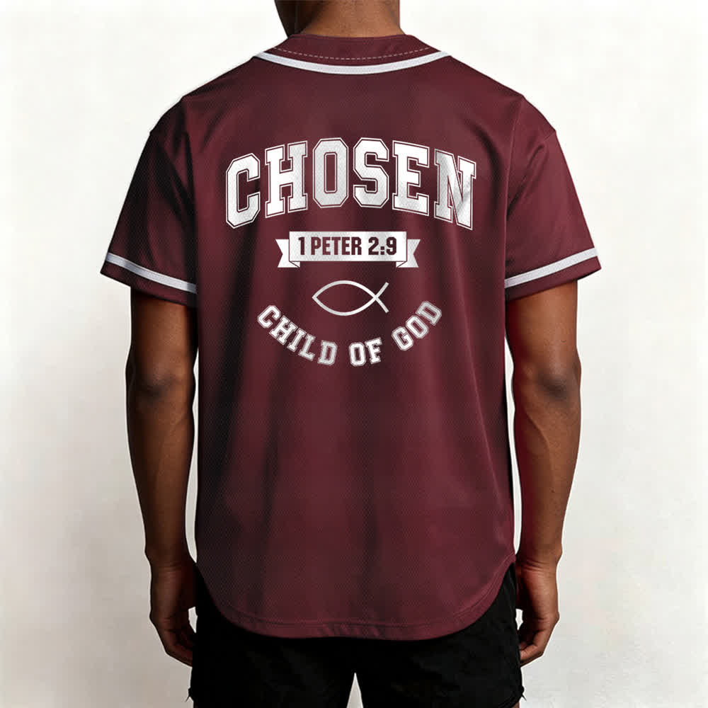 Christianartworkshop Team Jesus Chosen Mesh Baseball Jersey - image 19