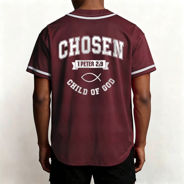 Christianartworkshop Team Jesus Chosen Mesh Baseball Jersey - image 19