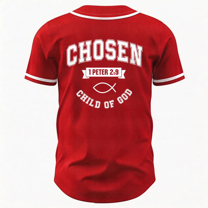 Christianartworkshop Team Jesus Chosen Child of God Baseball Jersey - image 50