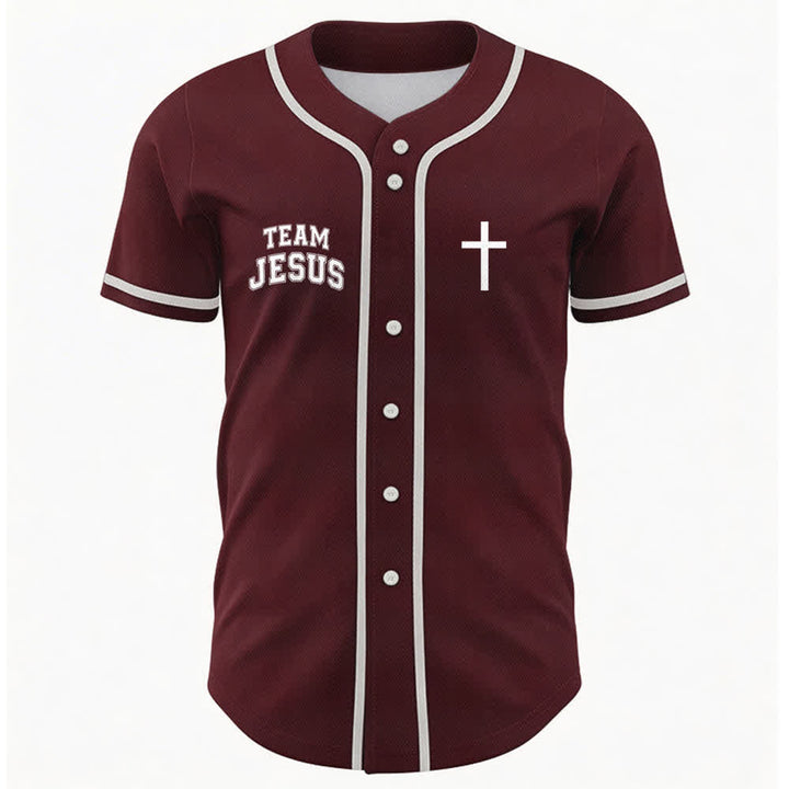 Christianartworkshop Team Jesus Chosen Mesh Baseball Jersey - image 15