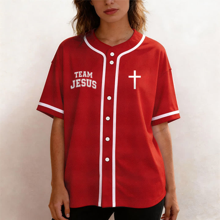 Christianartworkshop Team Jesus Chosen Mesh Baseball Jersey - image 53