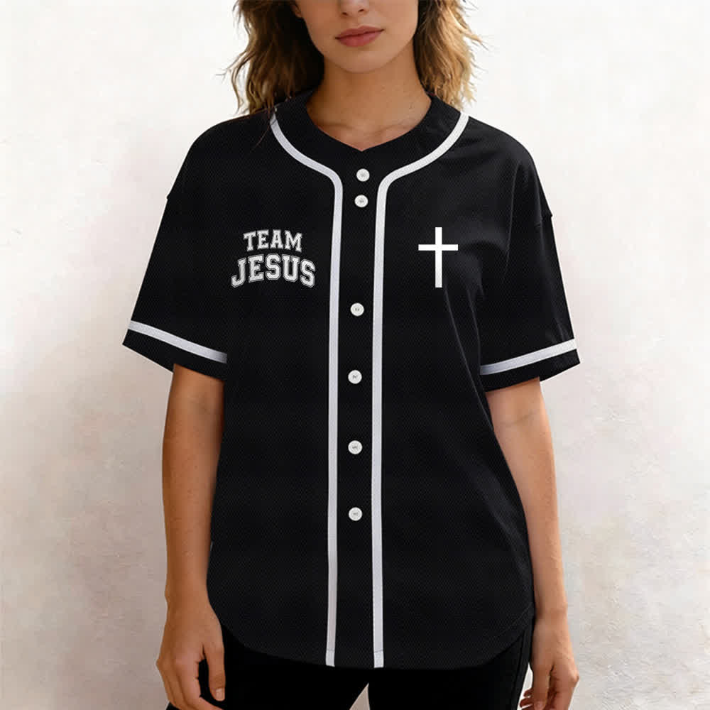 Christianartworkshop Team Jesus Chosen Mesh Baseball Jersey - image 11