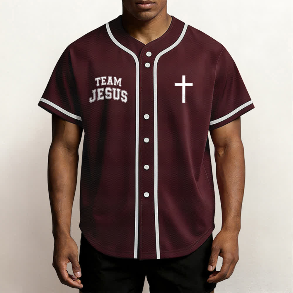 Christianartworkshop Team Jesus Chosen Mesh Baseball Jersey - image 20