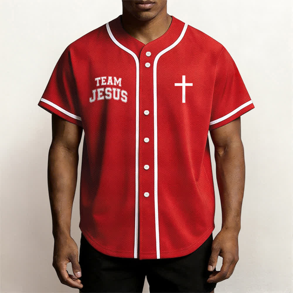 Christianartworkshop Team Jesus Chosen Mesh Baseball Jersey - image 55