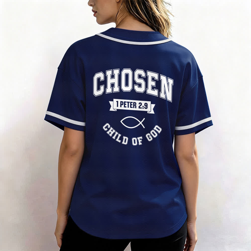 Christianartworkshop Team Jesus Chosen Mesh Baseball Jersey - image 45