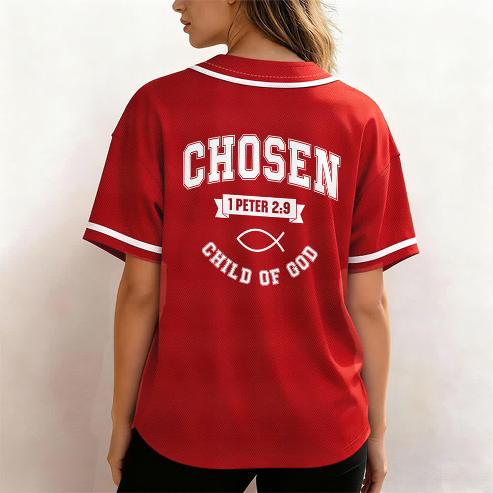Christianartworkshop Team Jesus Chosen Child of God Baseball Jersey - image 52