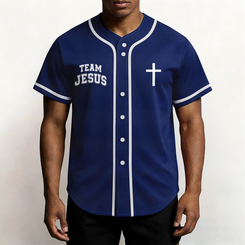 Christianartworkshop Team Jesus Chosen Mesh Baseball Jersey - image 48