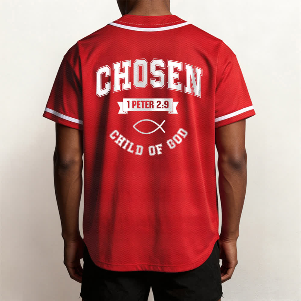 Christianartworkshop Team Jesus Chosen Mesh Baseball Jersey - image 54