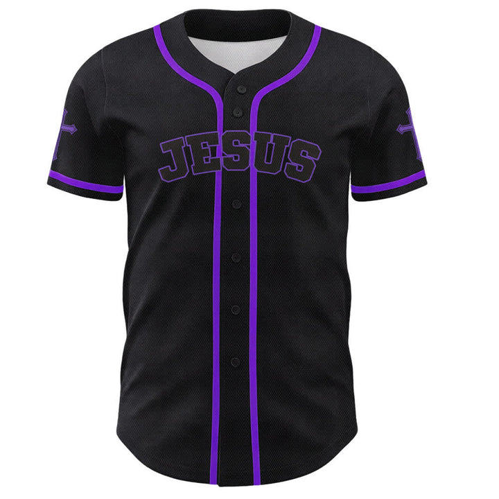 Christianartworkshop Jesus Lion Armor Black Button Up Baseball Jersey - image 58