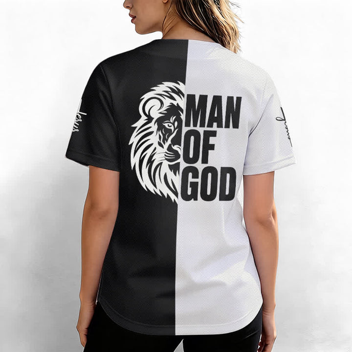 Christianartworkshop Child Of God Split Black White Baseball Jersey - image 3
