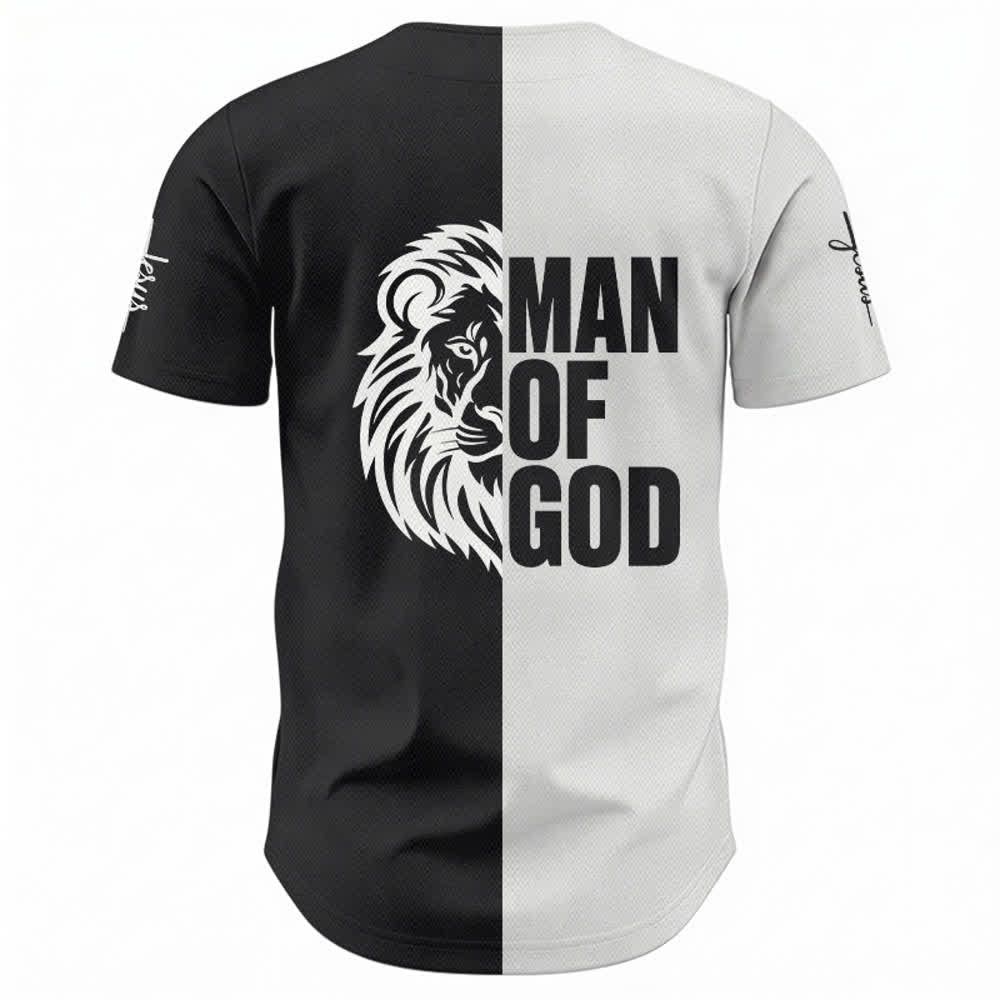 Christianartworkshop Child Of God Split Black White Baseball Jersey - image 1