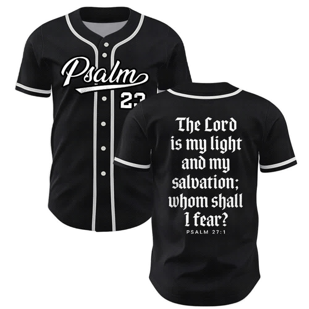 Christianartworkshop Psalm 23 Navy Scripture Team Baseball Jersey - Black - 5XL - image 7