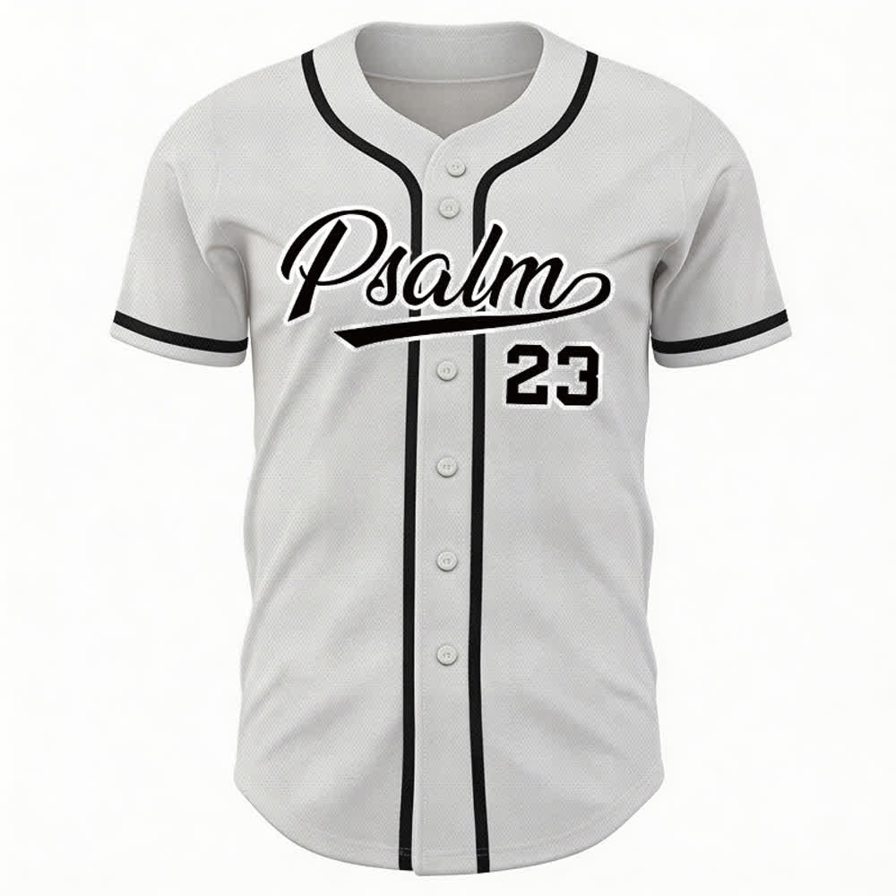 Christianartworkshop Psalm 23 Navy Scripture Team Baseball Jersey - image 16