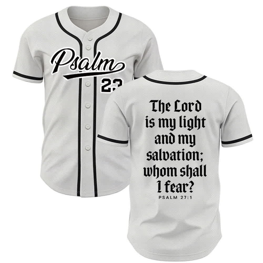 Christianartworkshop Psalm 23 Navy Scripture Team Baseball Jersey - White - 5XL - image 14
