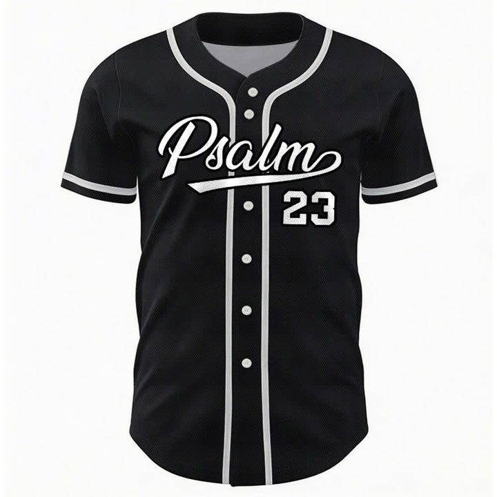 Christianartworkshop Psalm 23 Navy Scripture Team Baseball Jersey - image 9