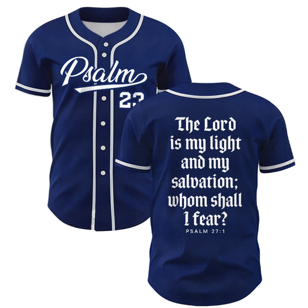 Christianartworkshop Psalm 23 Navy Scripture Team Baseball Jersey - Navy - 5XL - image 0