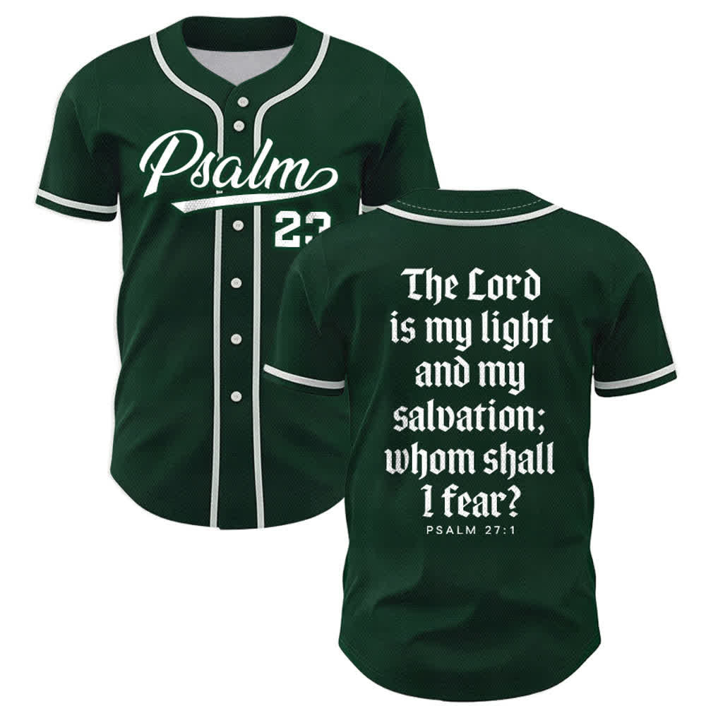 Christianartworkshop Psalm 23 Navy Scripture Team Baseball Jersey - Green - 5XL - image 28