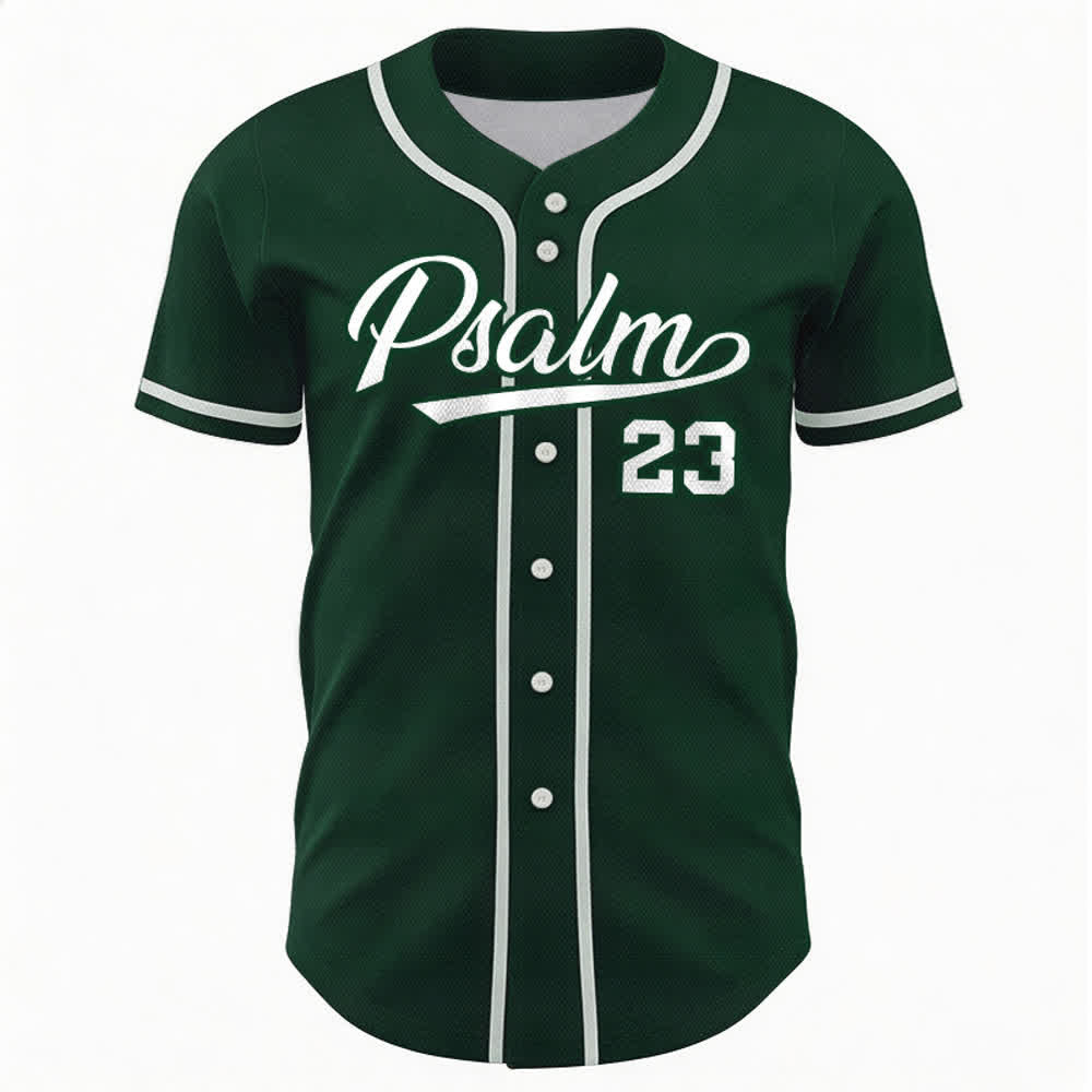 Christianartworkshop Psalm 23 Navy Scripture Team Baseball Jersey - image 30