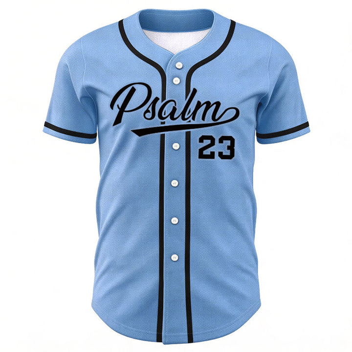 Christianartworkshop Psalm 23 Navy Scripture Team Baseball Jersey - image 44
