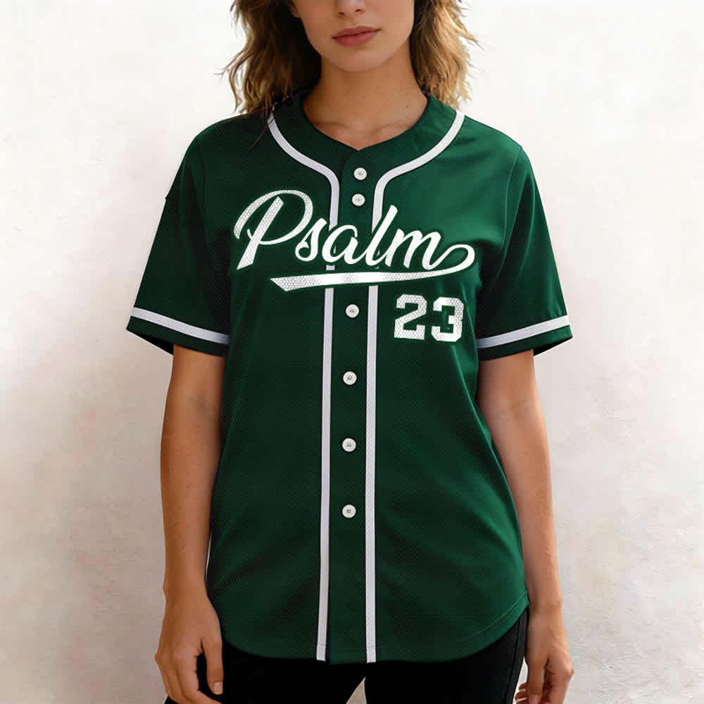Christianartworkshop Psalm 23 Navy Scripture Team Baseball Jersey - image 32