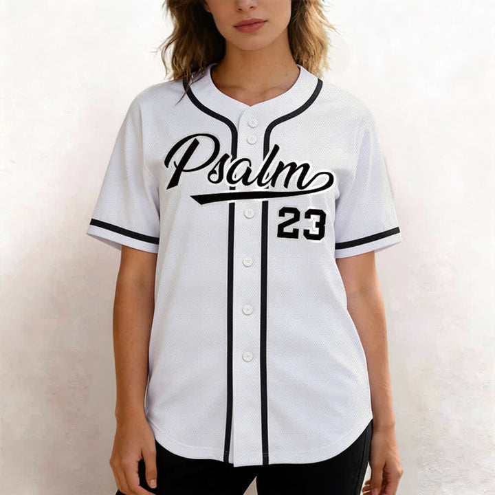 Christianartworkshop Psalm 23 Navy Scripture Team Baseball Jersey - image 18