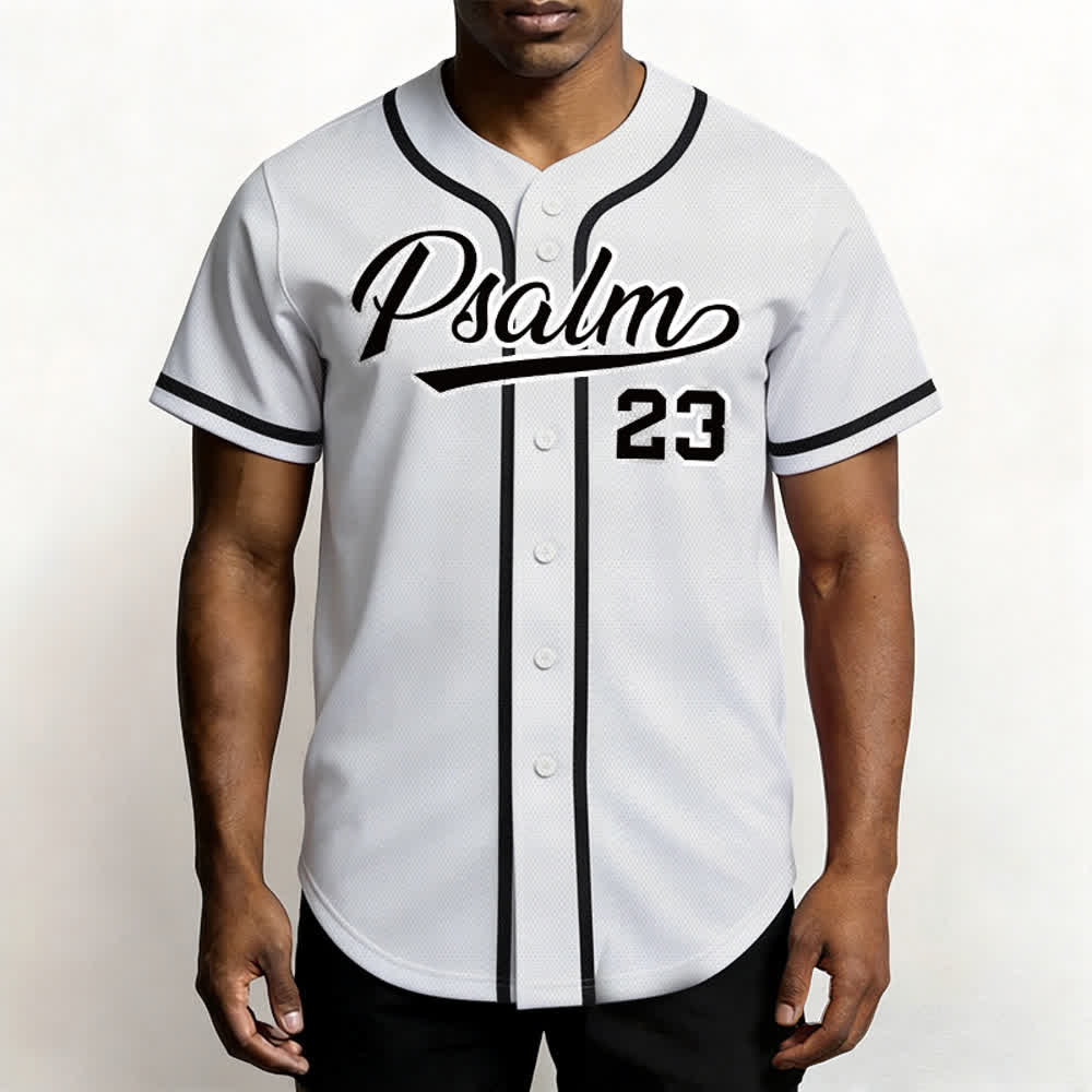 Christianartworkshop Psalm 23 Navy Scripture Team Baseball Jersey - image 20
