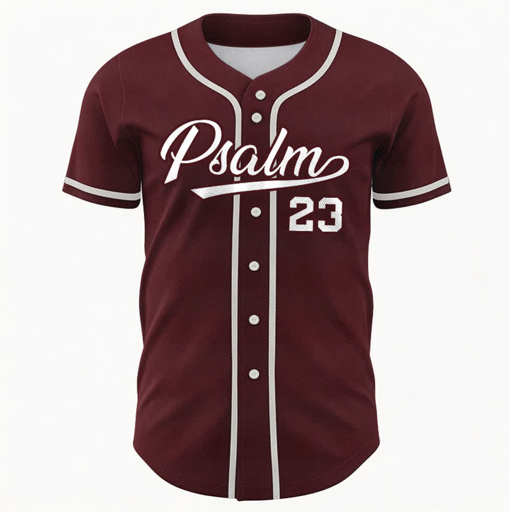 Christianartworkshop Psalm 23 Navy Scripture Team Baseball Jersey - image 23
