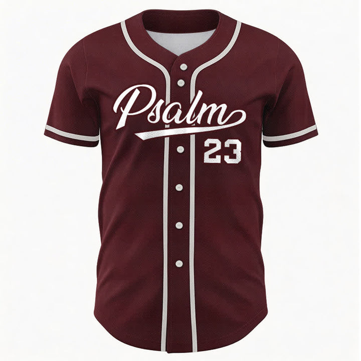 Christianartworkshop Psalm 23 Navy Scripture Team Baseball Jersey - image 23