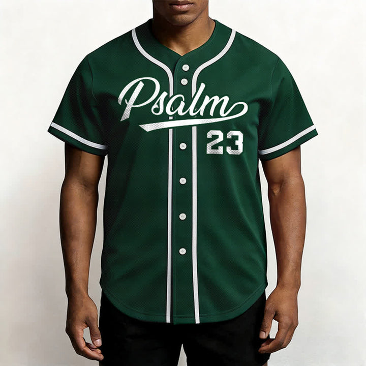 Christianartworkshop Psalm 23 Navy Scripture Team Baseball Jersey - image 34
