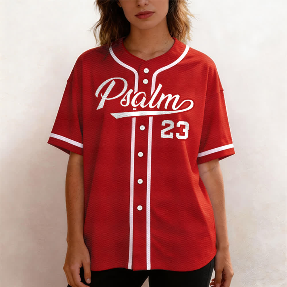 Christianartworkshop Psalm 23 Navy Scripture Team Baseball Jersey - image 55