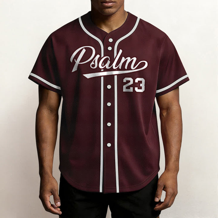 Christianartworkshop Psalm 23 Navy Scripture Team Baseball Jersey - image 27