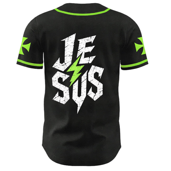 Christianartworkshop Jesus Highway To Heaven Distressed Black Baseball Jersey - image 50