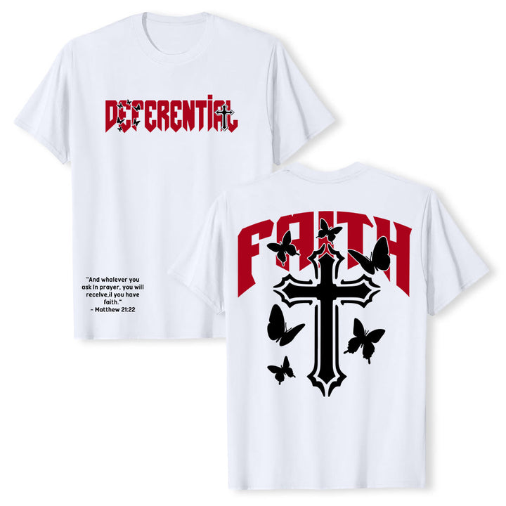 Christianartworkshop "FAITH" Short Sleeve T-shirt - White - 2XL - image 3