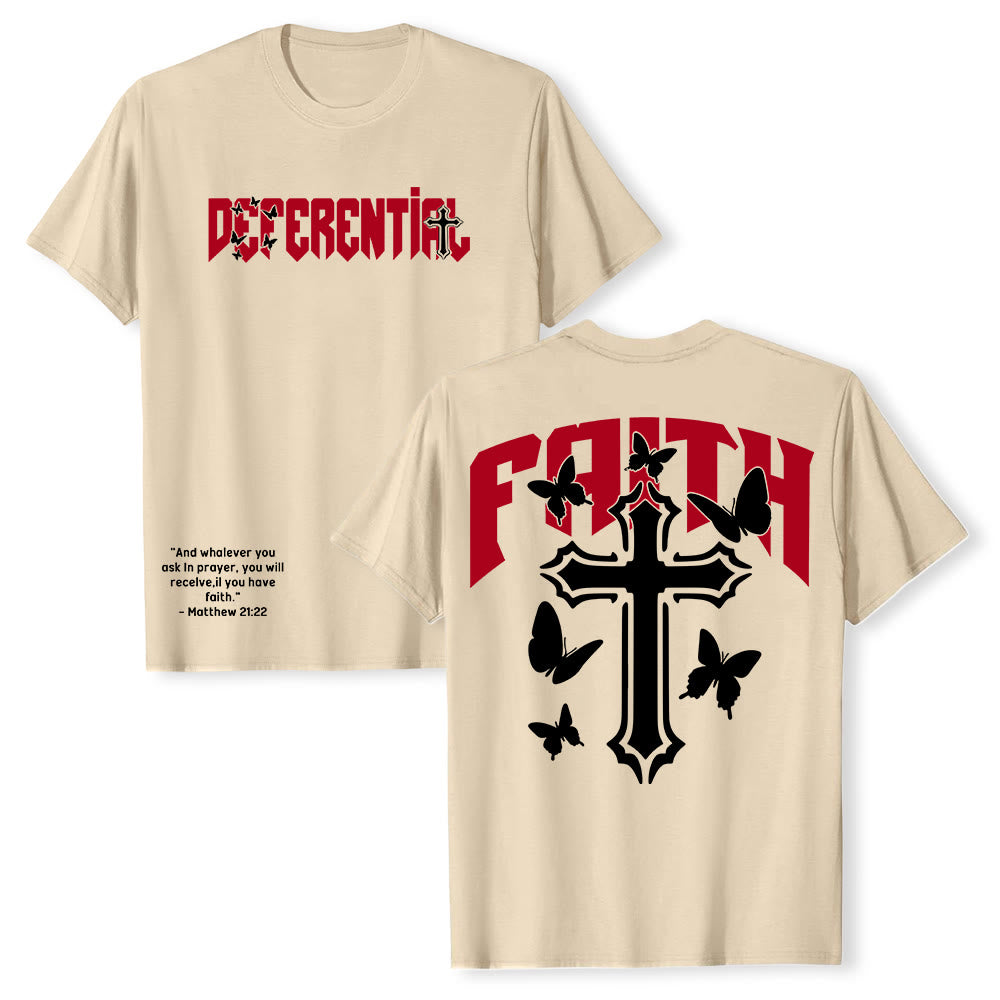 Christianartworkshop "FAITH" Short Sleeve T-shirt - Apricot - 2XL - image 15