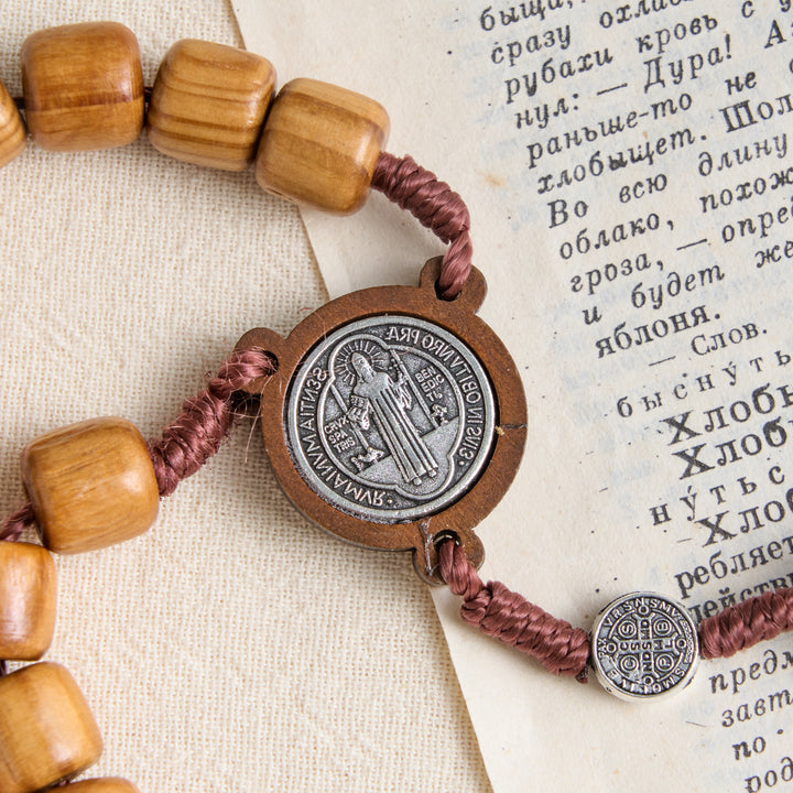 Christianartworkshop Wooden Bead Rosary With Detailed Crucifix: Emblem of Heavenly Solace - image 6