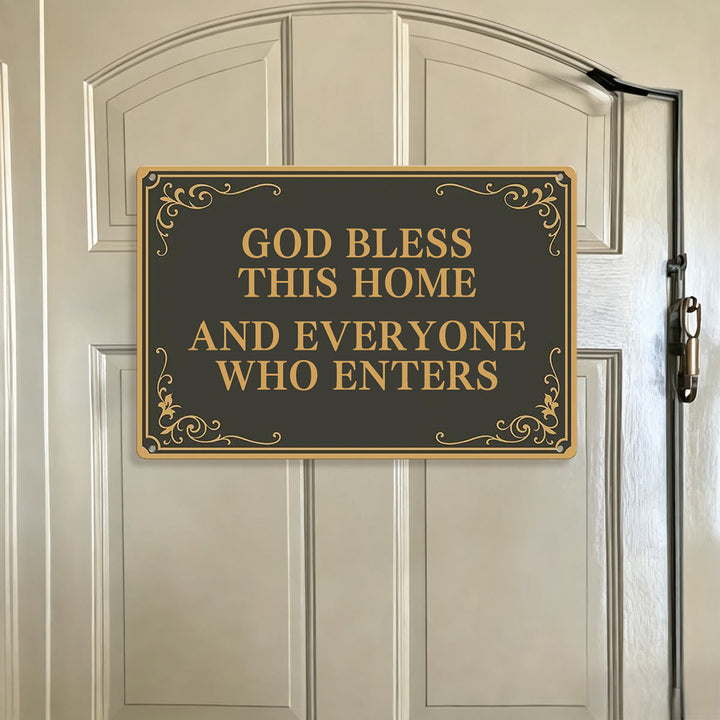 Christianartworkshop Ornate Border Home Blessing Metal Sign: Emblem of Domestic Serenity - image 4