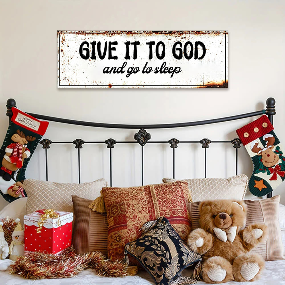 Christianartworkshop Vintage Faith Metal Wall Sign: Emblem of Peaceful Rest - image 0