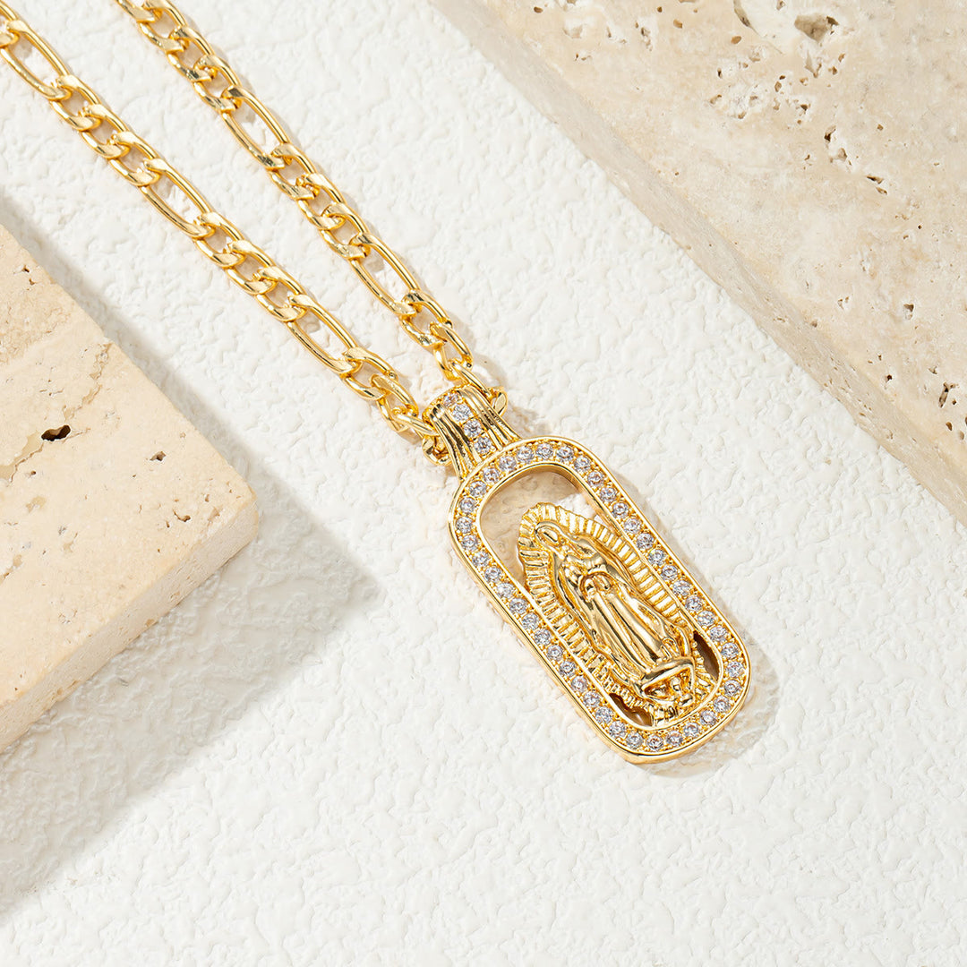 Christianartworkshop Guadalupe Radiant Halo Pendant Necklace: Emblem of Gentle Heavenly Blessing - Our Lady H - image 7