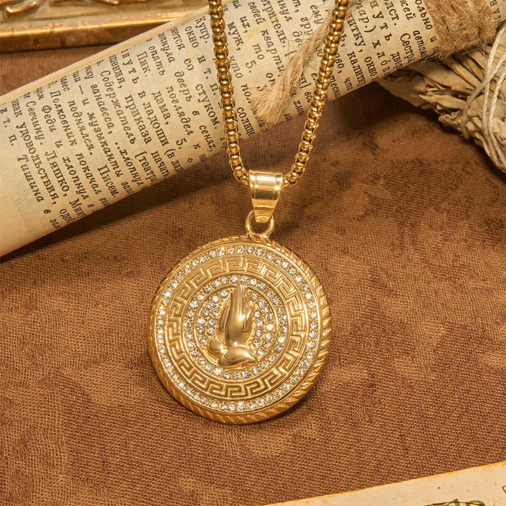 FREE Today: Glitter Stone Encircled Praying Hands Charm: Bearer of Gentle Celestial Solace - image 3