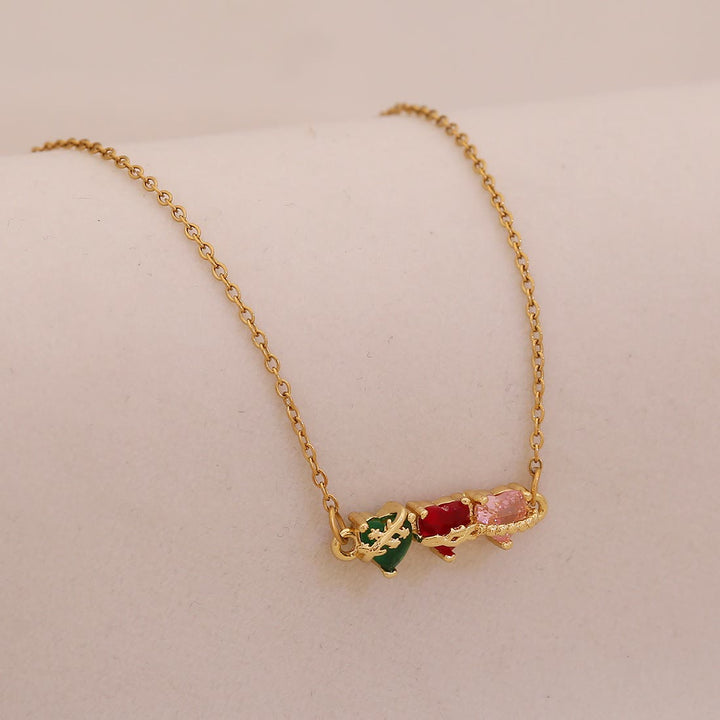 Christianartworkshop Trio Connected Heart Gem Jewelry Set: Token of Unbroken Celestial Bond - image 5