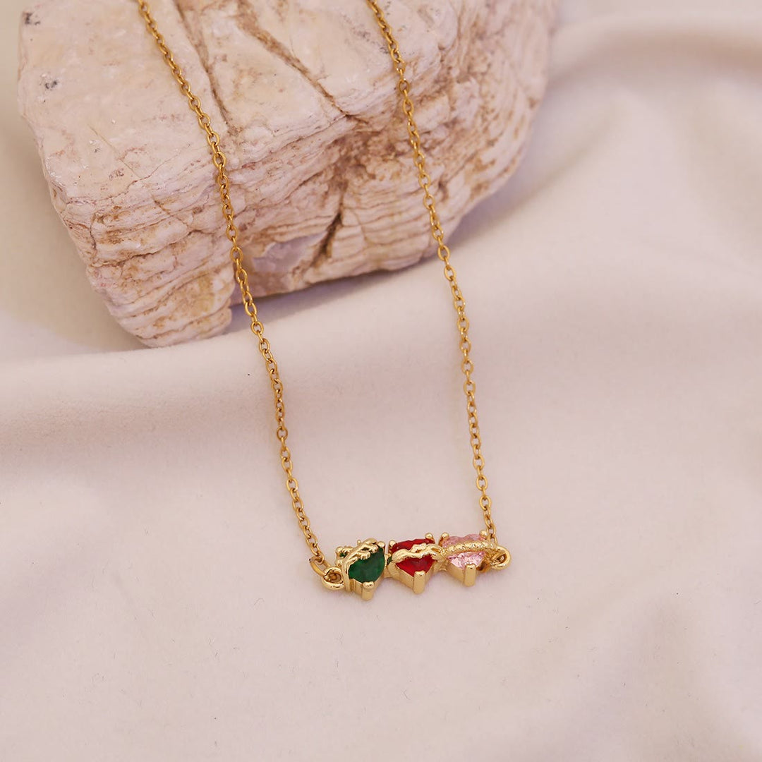 Christianartworkshop Trio Connected Heart Gem Jewelry Set: Token of Unbroken Celestial Bond - image 4
