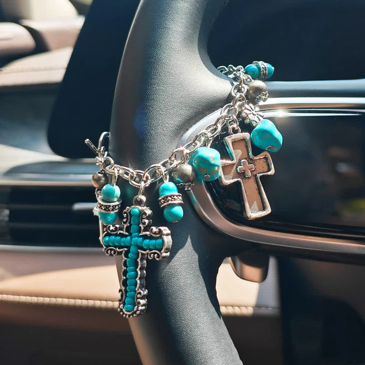 FREE Today: Timeless Bohemian Cross Bead Bracelet & Car Charm: Token of Enduring Heavenly Peace - image 10