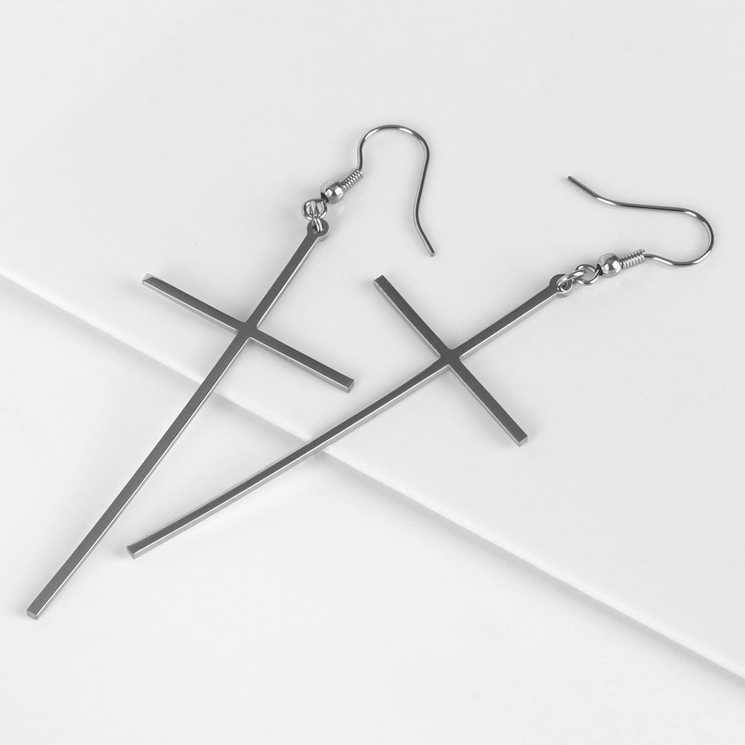 FREE Today: Slim Long Cross Dangle Earrings: Symbol of Quiet Sacred Serenity - image 12