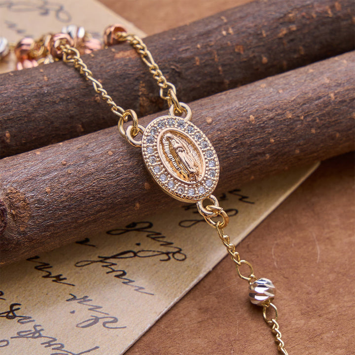FREE Today: Polished Multi-Tone Rosary With Crucifix Pendant: Emblem of Timeless Heavenly Grace - image 3