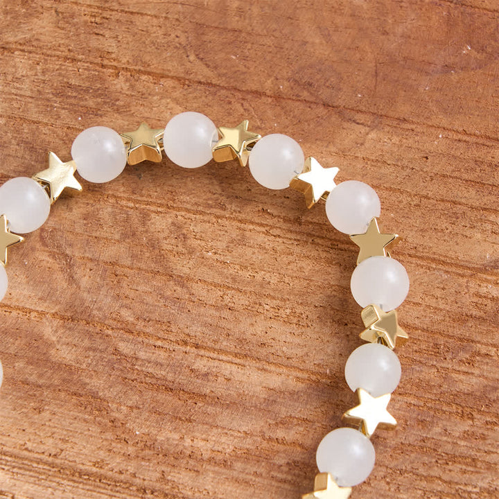 Christianartworkshop Star‑Spaced White Crystal Pocket Rosary With Jerusalem Cross Crucifix: Token Of Gentle Divine Shelter - image 5