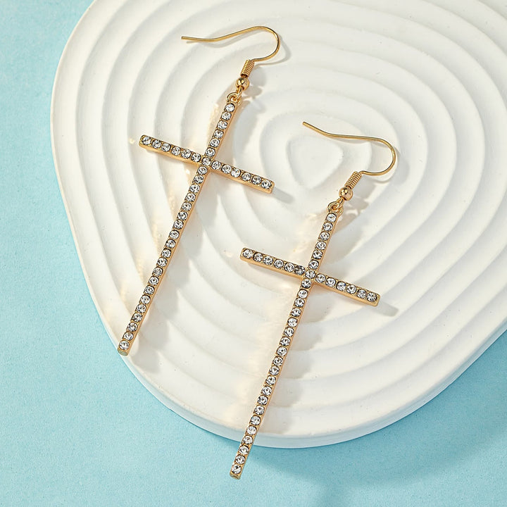 Christianartworkshop Slim Long Cross Dangle Earrings: Symbol of Quiet Sacred Serenity - image 15