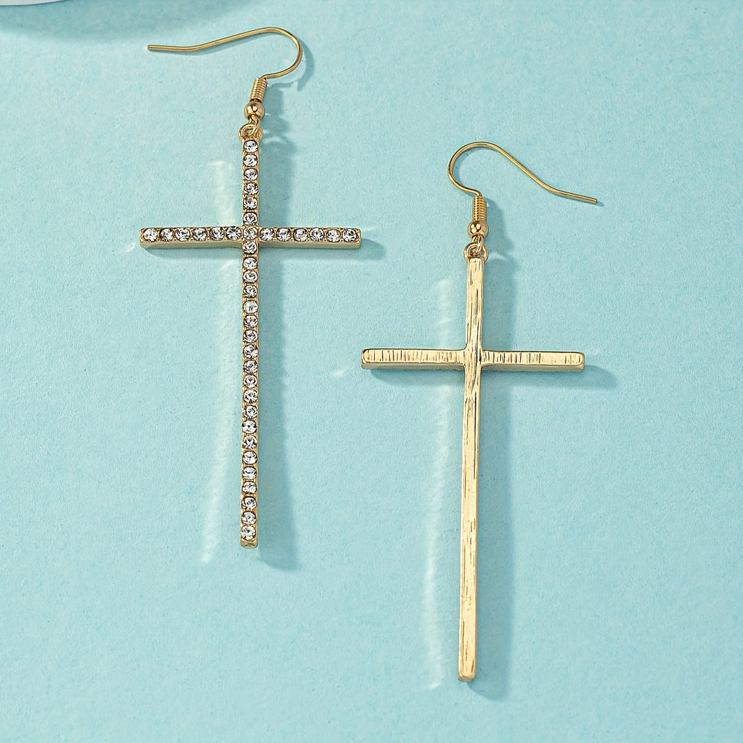 Christianartworkshop Slim Long Cross Dangle Earrings: Symbol of Quiet Sacred Serenity - image 16