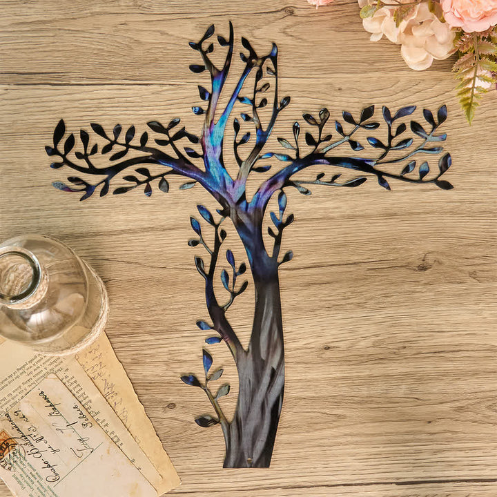 Christianartworkshop 4-Style Flourishing Cross Metal Wall Art: Growth & Grace in Every Branch - image 7