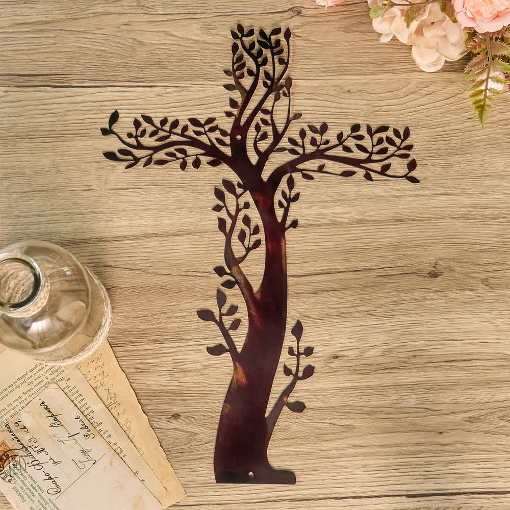 Christianartworkshop 4-Style Flourishing Cross Metal Wall Art: Growth & Grace in Every Branch - image 5